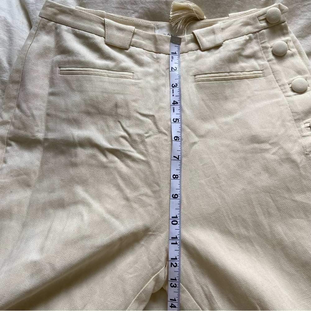 Doen Cream High-Waist Wide Leg Trousers - Picture 6 of 7